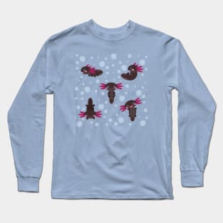 Cute Melanoid Axolotls Long Sleeve T-Shirt